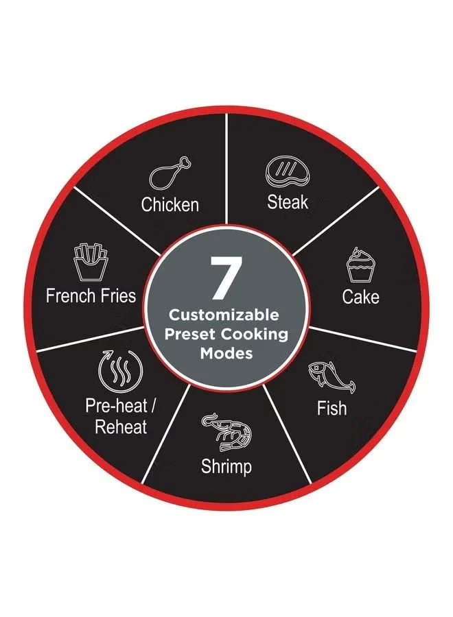 Black + Decker Aerofry Digital Air fryer, 5.5 Liters, 1500 Watt, Black - AF5539-B5 - Image 7