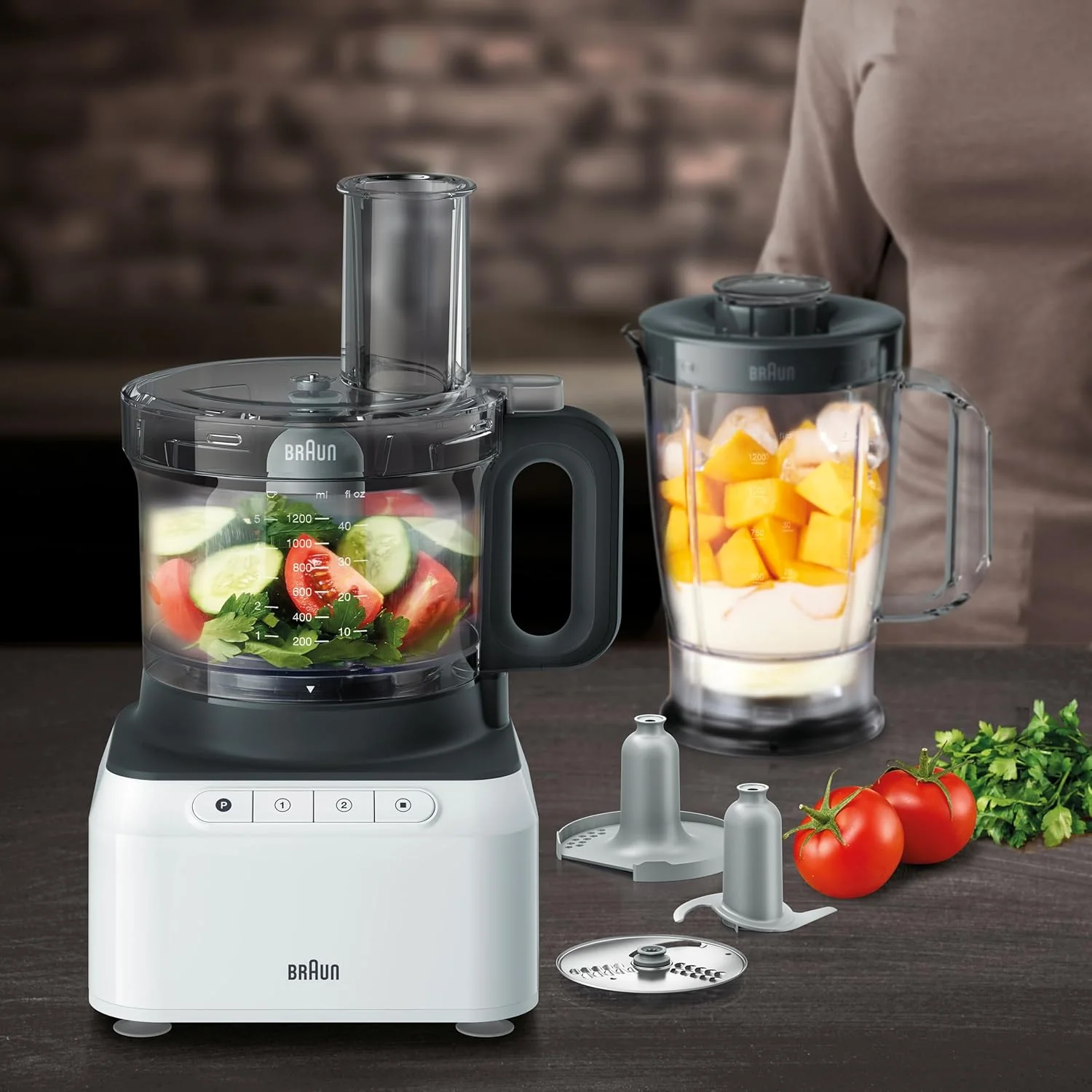 Braun FP3131WH food processor 800 W 2.1 L Grey, White - Image 5
