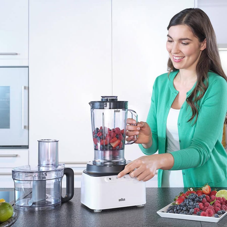 Braun FP3131WH food processor 800 W 2.1 L Grey, White - Image 7