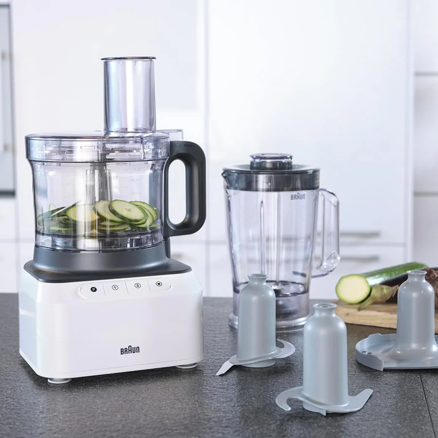 Braun FP3131WH food processor 800 W 2.1 L Grey, White - Image 8