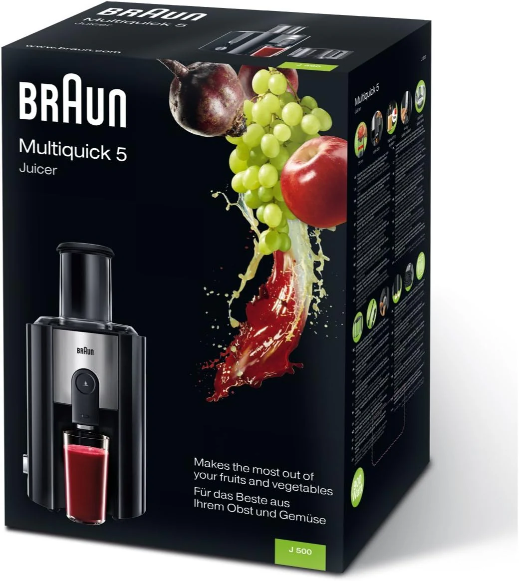Braun MultiQuick 5 IdentityCollection Spin Juicer 900 Watts, J500 Black - Image 4