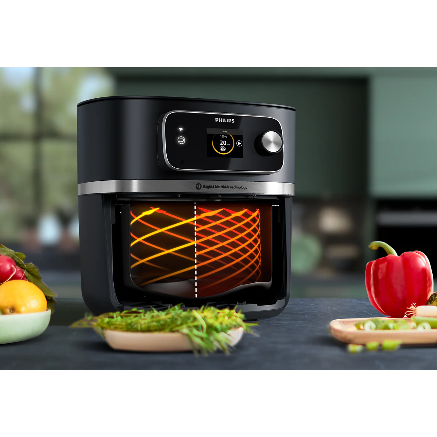 Philips XXL Connected Airfryer - 2200W - 2Kg/8.3L - Digital - Auto-cook programs - Black - HD9880/92 - Image 6