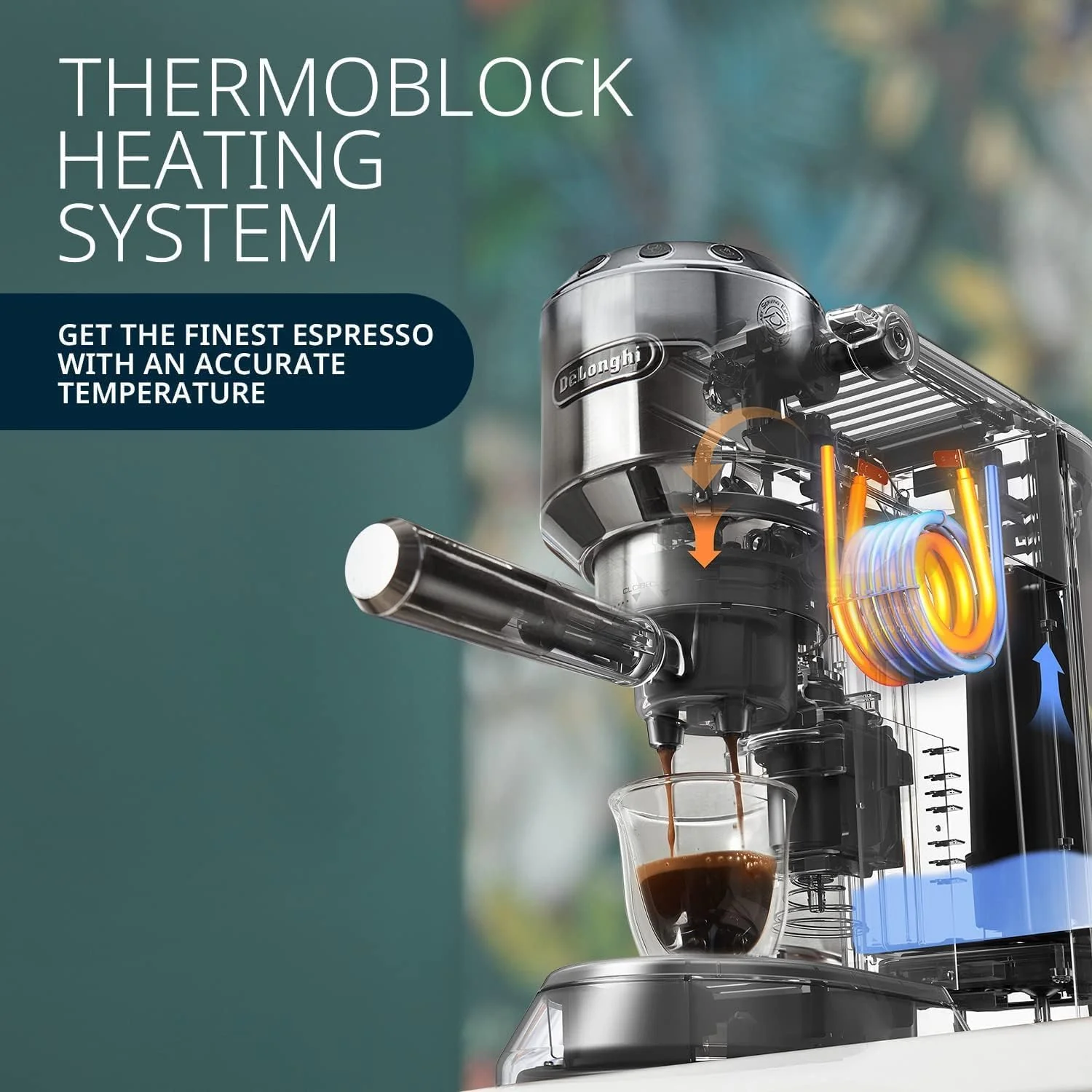 Delonghi Dedica Espresso Coffee Machine, Black - EC685.BK - Image 7