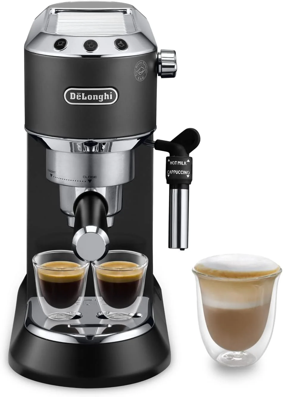 Delonghi Dedica Espresso Coffee Machine, Black - EC685.BK - Image 9