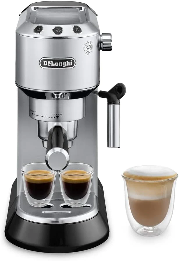 Delonghi Dedica Espresso Coffee Machine, Silver - EC685.M - Image 9
