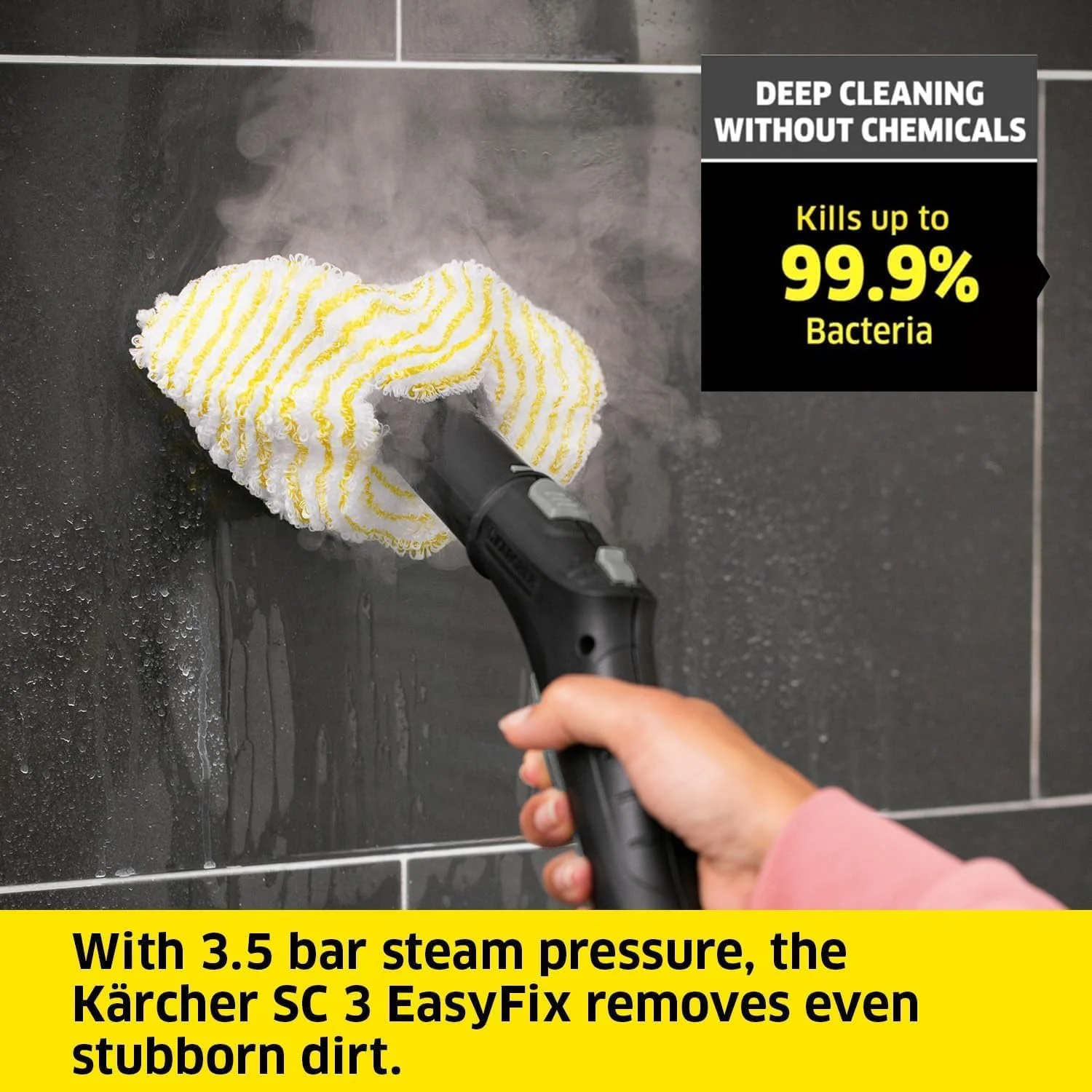 Karcher SC3 Steam Cleaner, 1900W, Powerful High-Pressure Home Cleaner, Multipurpose, Versatile Accessories, Ideal for Kitchen & Bathroom Use, White - Image 5