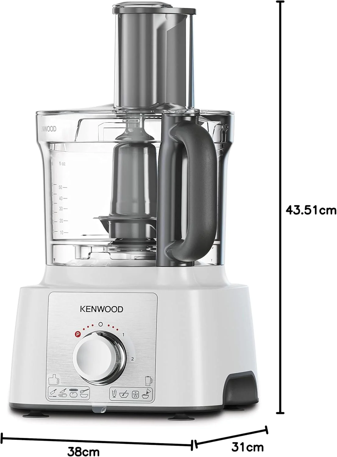 Kenwood Food Processor, 2.1 Liter, 1000 Watt, White - FDP65.400WH - Image 13