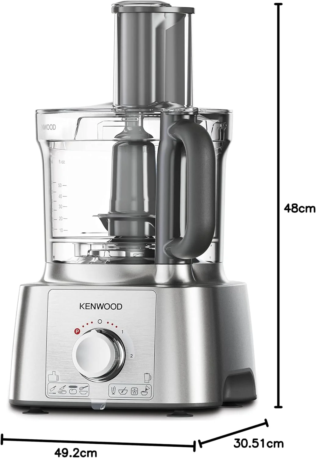 Kenwood MultiPro Express Food Processor, 1000 Watt, 3 Liter, Silver - FDP65.880SI - Image 13