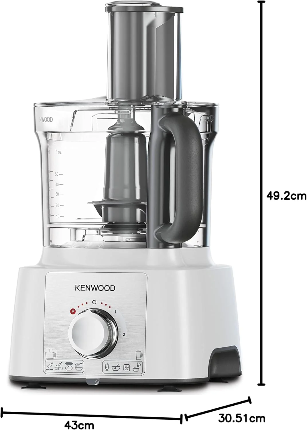Kenwood multipro express food processor, 1000 watt, multicolor - fdp65.750wh - Image 13