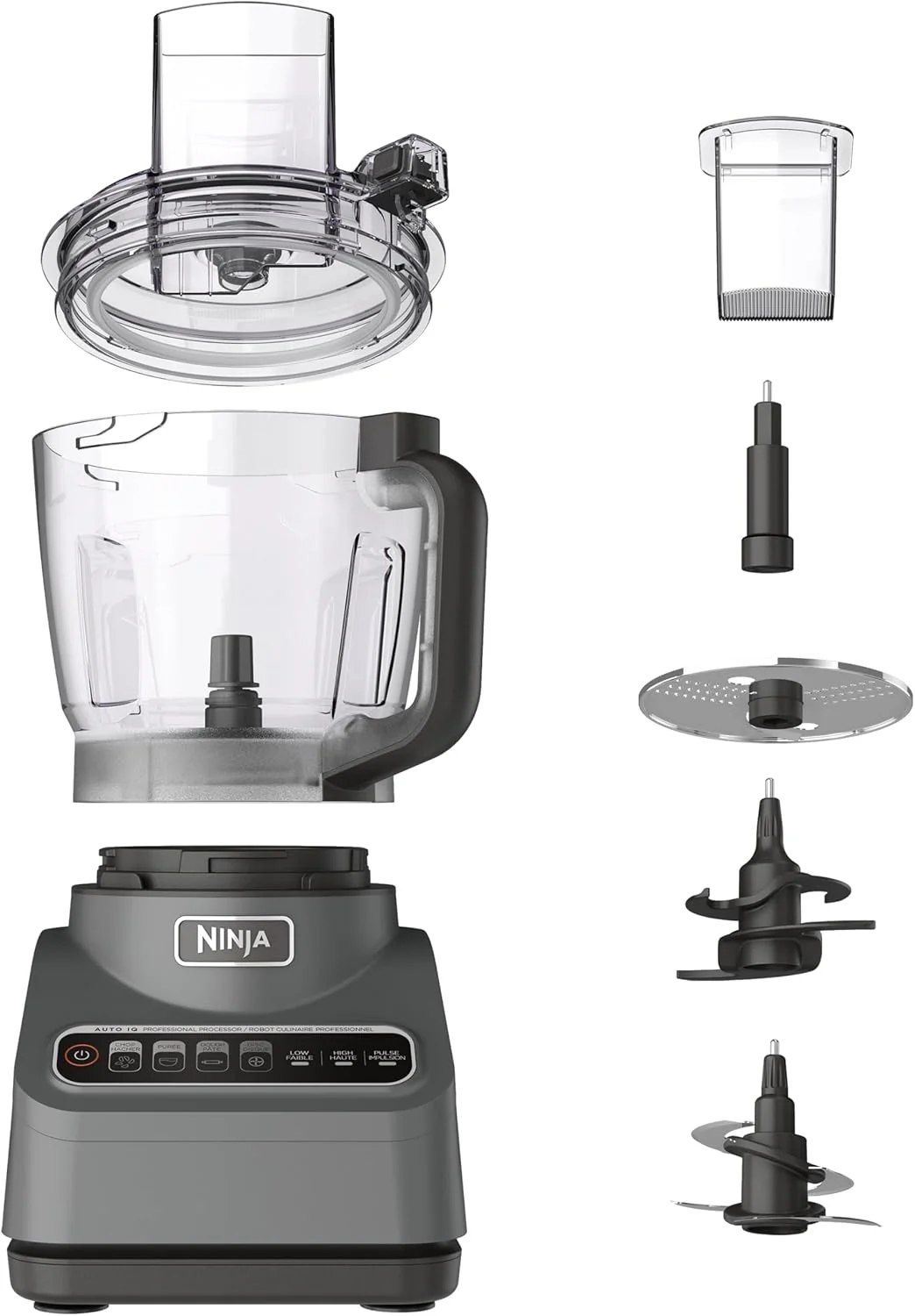 Ninja Food Processor, Professional Plus, 1000 Peak Watts, 4 Functions for Chopping, Slicing, Purees & Dough with 9-Cup Processor Bowl, 3 Blades, Food Chute & Pusher, Silver, BN601 - Image 13