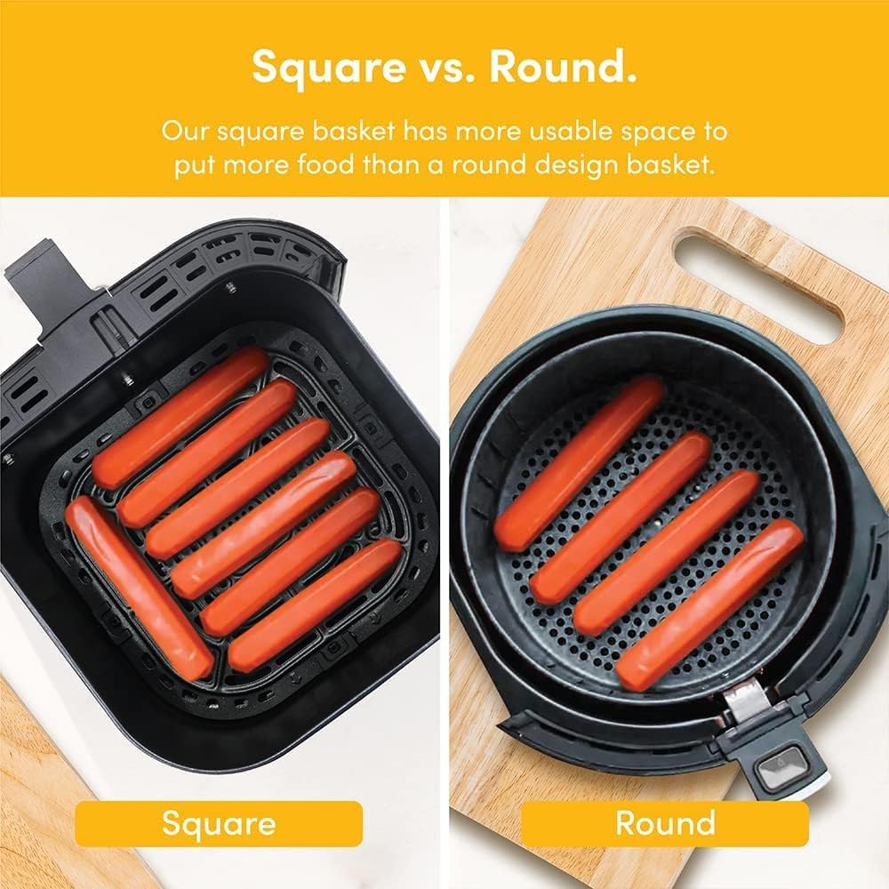 Nutricook Air Fryer 2, 1700 Watts, 5.5 Liters, Brush Stainless Steel/Black, Af205 - Image 9