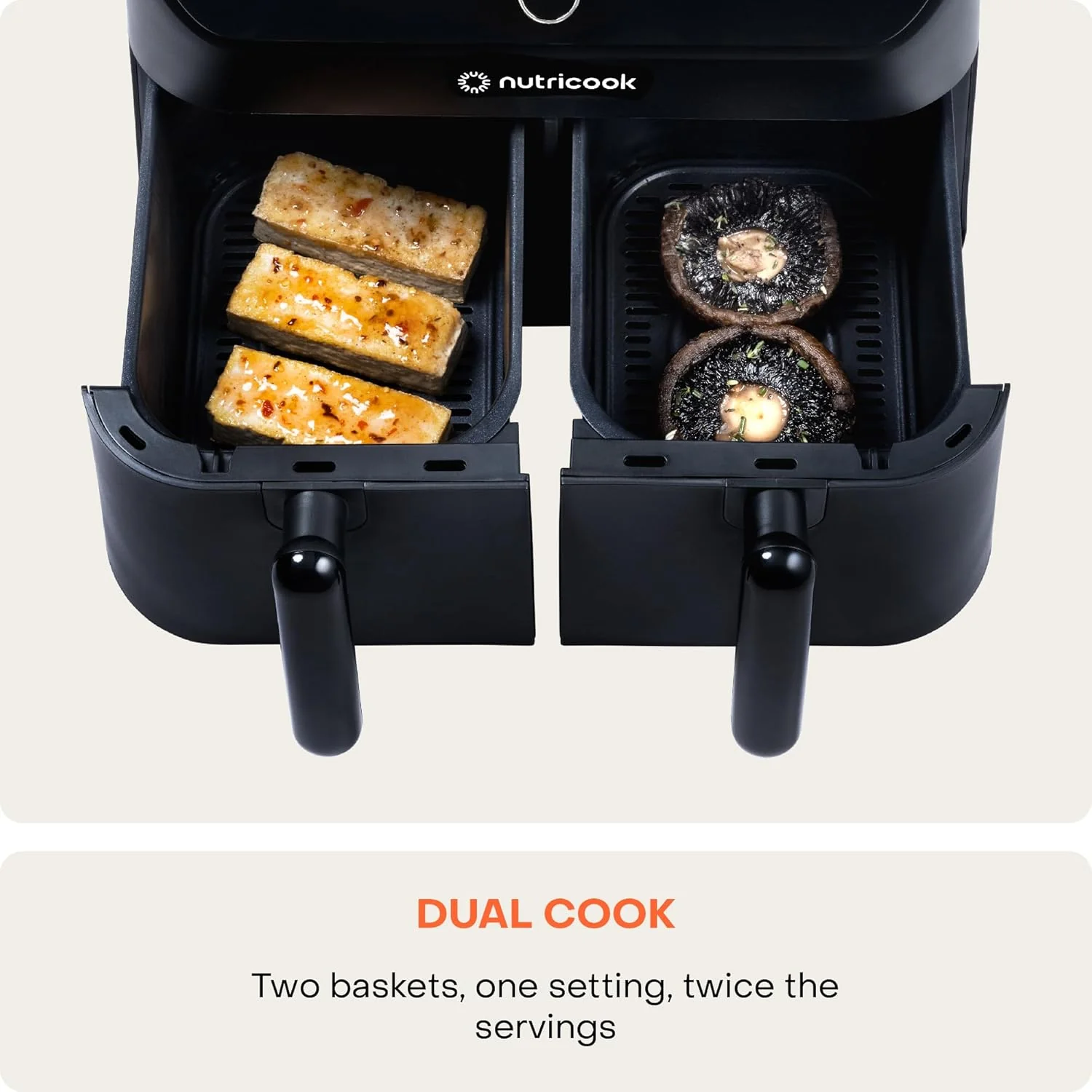 Nutricook Duo 2 Air Fryer, 8.5 Liters, 2400 Watt, Black- AFD185 - Image 5